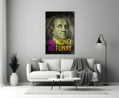 Benjamin Franklin panel adding pop-art humor to a home office wall