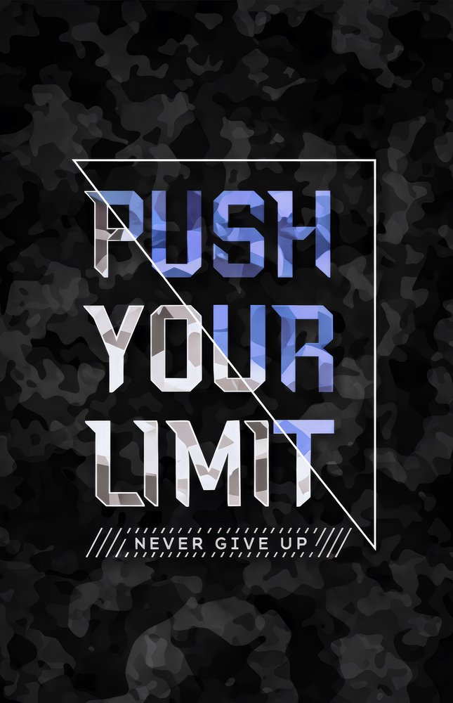 Push Your Limit Glass Wall Art