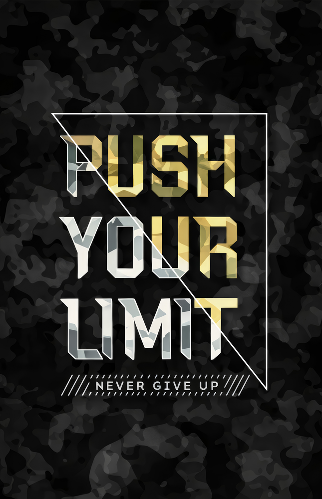Push Your Limit Glass Wall Art