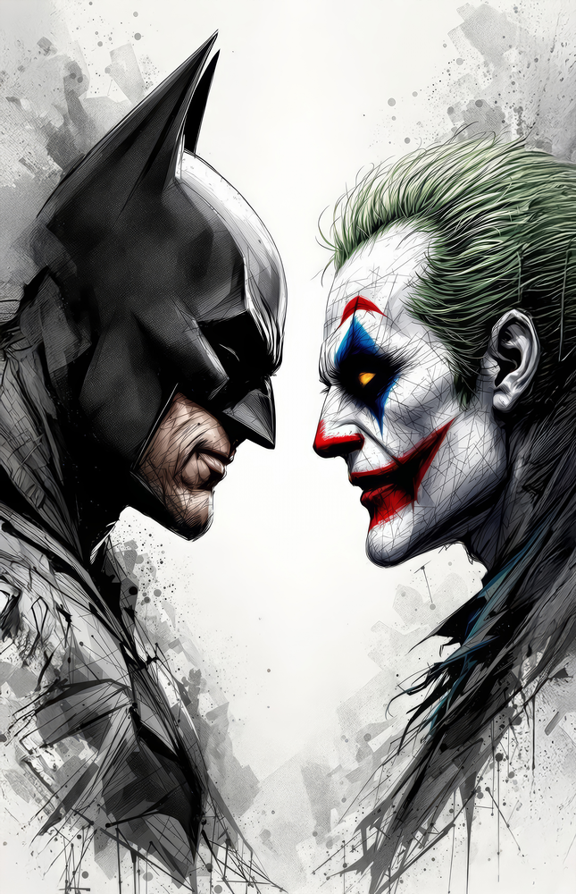 Batman vs. Joker Glass Wall Art