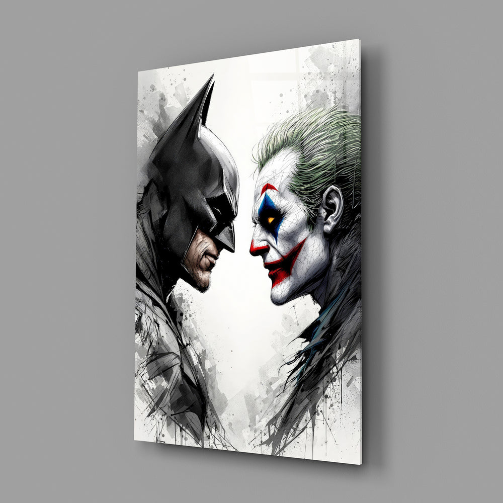 Comic-book face-off panel anchoring a teen's bedroom wall