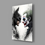 Comic-book face-off panel anchoring a teen's bedroom wall