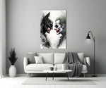 DC face-off glass print bringing graphic-novel edge to a man cave