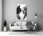 DC face-off glass print bringing graphic-novel edge to a man cave