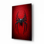 Spider Web glass wall art in a modern gaming room