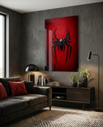 Spider Web Glass Wall Art - Lifestyle preview in a designer interior