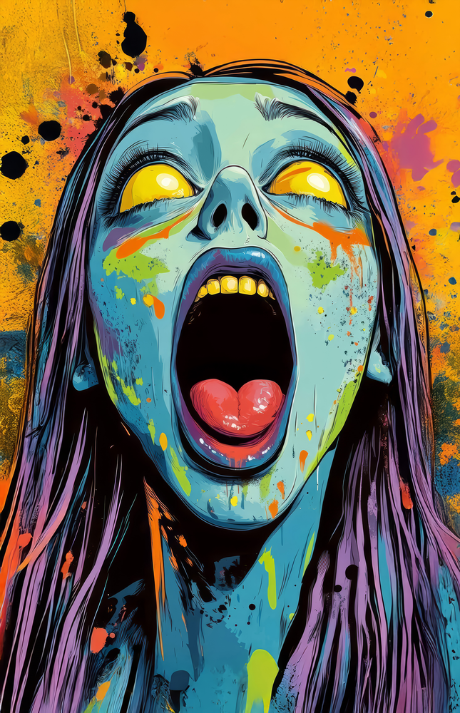 Scream of the Living Dead Glass Wall Art