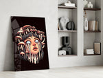 Mushroom Head artwork in a creative loft interior