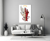 Divine Devil Hand Glass Wall Art