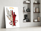 Divine Devil Hand Glass Wall Art