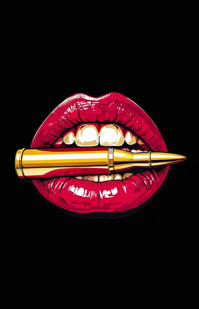 Lip Bullet Pop Glass Wall Art