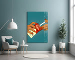 Pop illustration artwork styled in a creative studio interior