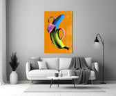Warhol-school glass print bringing pop edge to a teen's bedroom