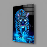 Cinematic predator panel anchoring a teen's bedroom wall
