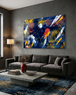 Ethereal Abstract Glass Wall Art - Lifestyle preview in a designer interior