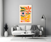 Matisse-school glass print bringing warmth to a kitchen interior