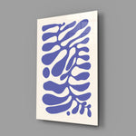 Modernist abstract panel anchoring a powder-room wall