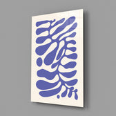 Modernist abstract panel anchoring a powder-room wall