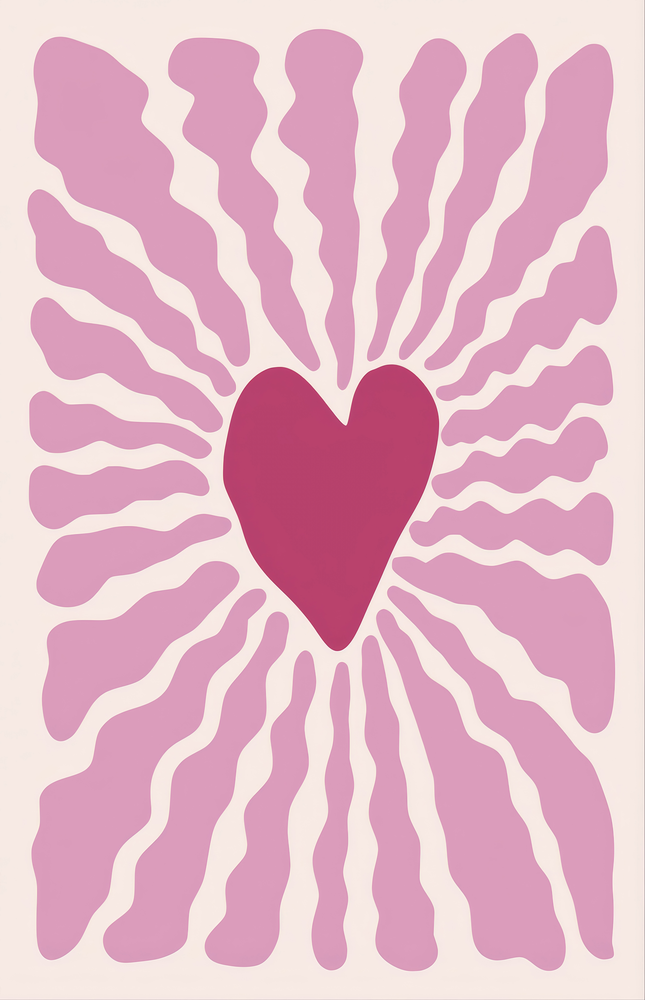 Radiant Heart Glass Wall Art