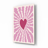 Radiant Heart Matisse-style glass wall art in a modern child's bedroom