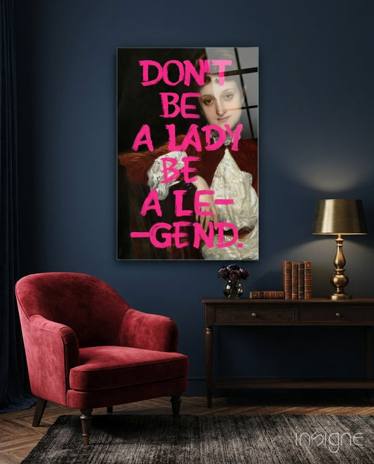 Legend Lady Glass Wall Art - Lifestyle preview in a designer interior