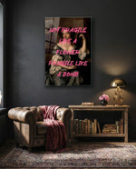 Fragile Bomb Glass Wall Art - Lifestyle preview in a designer interior