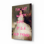 Witchy Elegance classical-graffiti glass wall art in a modern women's boutique