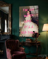 Witchy Elegance Glass Wall Art - Lifestyle preview in a designer interior