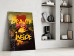 Inner Beauty artwork in a teen's bedroom with low light