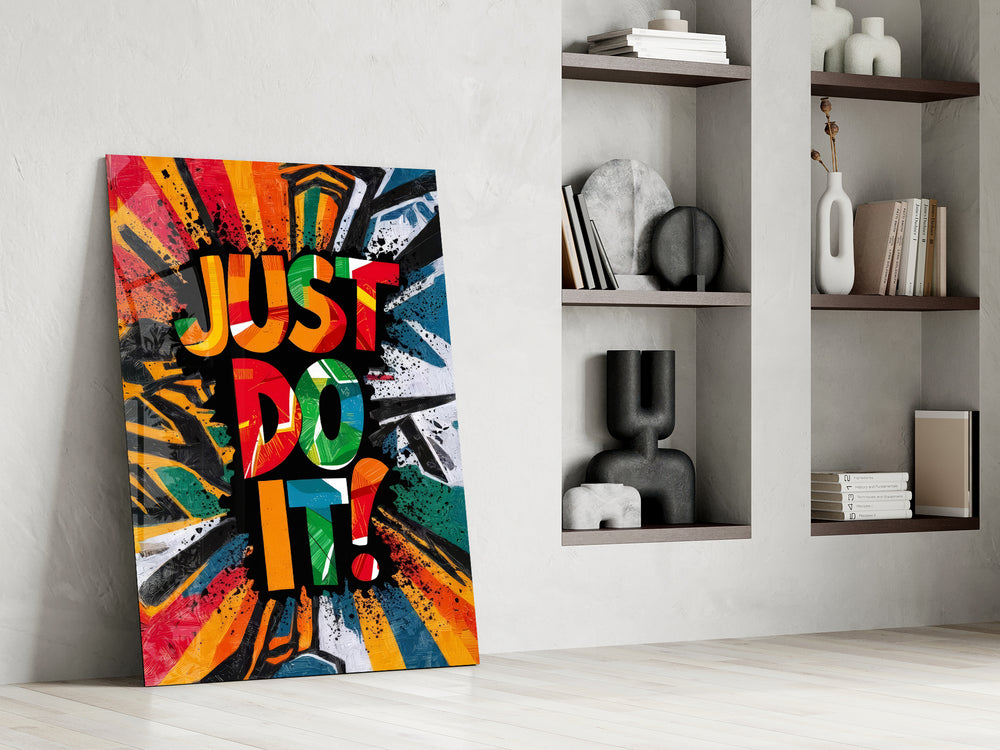 Motivation artwork in a contemporary fitness studio