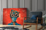 Surreal artwork in a teen's bedroom with vintage palette
