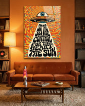 UFO Eye Control Sun Glass Wall Art - Lifestyle preview in a designer interior