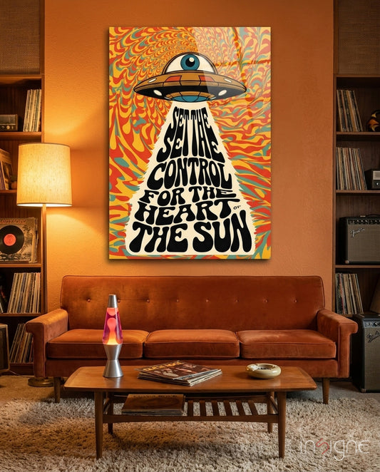 UFO Eye Control Sun Glass Wall Art - Lifestyle preview in a designer interior