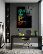 DMS-1060_b Glass Wall Art - Lifestyle preview in a designer interior