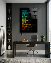 DMS-1060_b Glass Wall Art - Lifestyle preview in a designer interior