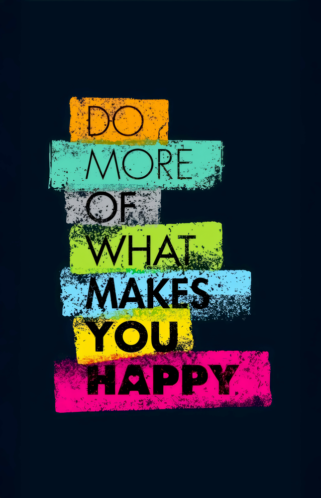 Vibrant Happiness Stack Glass Wall Art