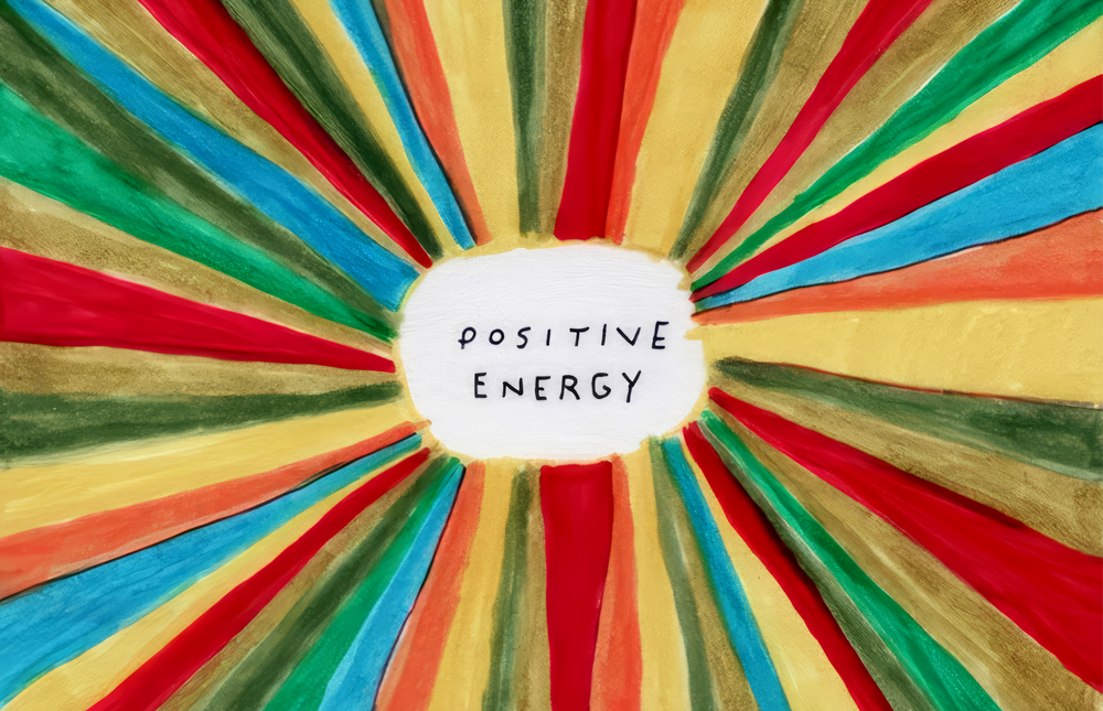 Radiant Positive Energy Burst Glass Wall Art