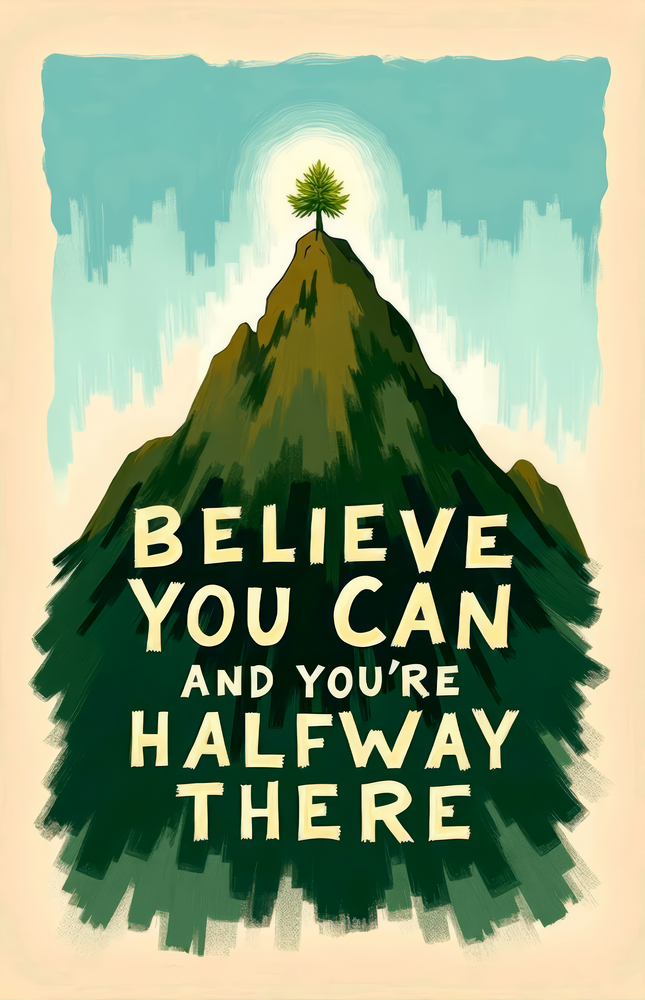 Believe You Can Glass Wall Art