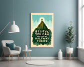 Believe You Can artwork styled in a life-coach practice interior