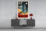 Moon Landing Glass Wall Art