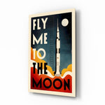 Moon Landing Glass Wall Art