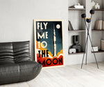 Moon Landing Glass Wall Art
