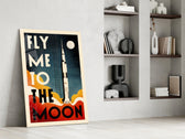 Moon Landing Glass Wall Art