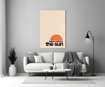 Mid-century glass print bringing calm to a creative office