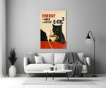 Café-poster glass print bringing wit to a home office