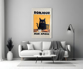 Parisian-poster glass print bringing French charm to a teen's bedroom