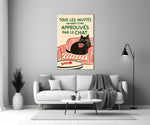Café glass print bringing wit to a coffee bar wall