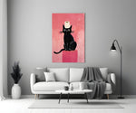 Painterly glass print bringing wit to a teen's bedroom