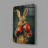 Animal-pugilist panel anchoring a man-cave wall