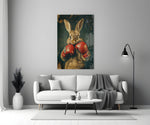 Whimsical glass print bringing wit to a children's library